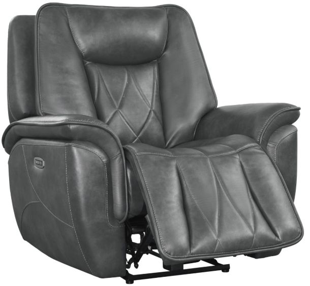 Corinthian Furniture Jordan Charcoal Power Recliner-3