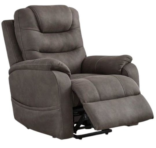 Signature Design by Ashley® Snowfield Gunmetal Power Lift Recliner-4
