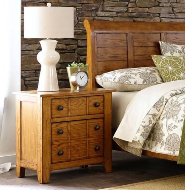Liberty Furniture Grandpas Cabin Aged Oak Nightstand-1