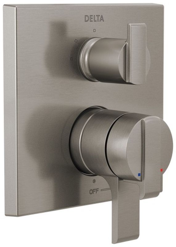 Delta Ara® Angular Modern Monitor® 17 Series Stainless Valve Trim with 3-Setting Integrated Diverter-0