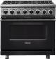 Viking® 7 Series 36" Cast Black Pro Style Dual Fuel Range-0