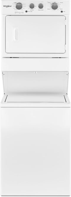 Whirlpool® 3.5 Cu. Ft. Washer, 5.9 Cu. Ft. Dryer White Electric Stacked Laundry