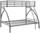 Homelegance® Bailey Gray Youth Twin Over Full Bunk Bed-3