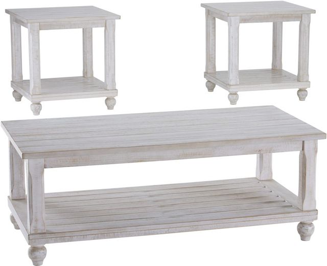Signature Design by Ashley® Cloudhurst 3-Piece White Occasional Table Set-0