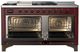 Ilve® Majestic III 60" Burgundy Pro Style Dual Fuel Natural Gas Range with Griddle and Burnished Trim-1