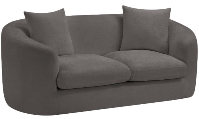 Meridian Furniture Penelope Gray Chenille Fabric Loveseat-0
