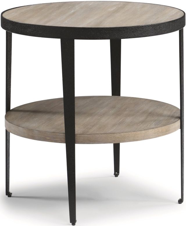 Flexsteel® Compass Gunmetal/Whitewash Lamp Table-0