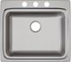 Elkay Lustertone® Classic Lustrous Satin 25" x 22" x 5-1/2" 3-Hole Single Bowl Drop-In ADA Sink-1