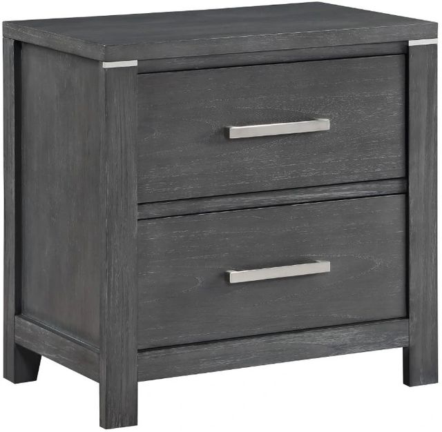 New Classic® Home Furnishings Odessa 4-Piece Charcoal Gray California King Panel Bedroom Set-4