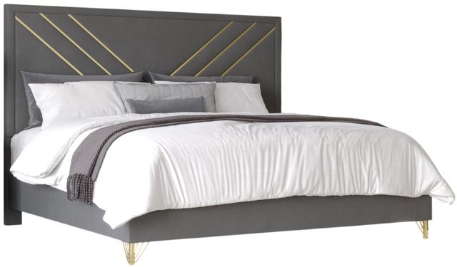 New Classic® Home Furnishings Symmetry 4-Piece Charcoal Gray Eastern King Bedroom Set-2