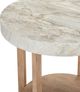 Liberty Furniture Danby Alabaster End Table with Nutmeg Base-5