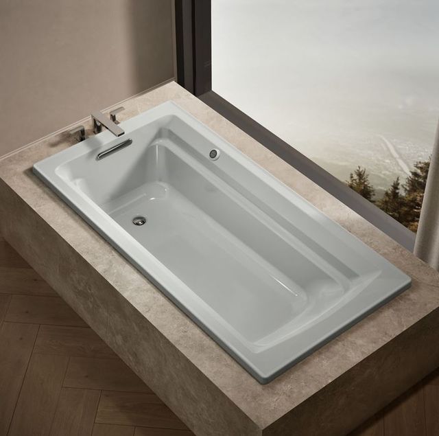 KOHLER® Archer® Ice Gray 72" x 36" Drop-In Bath with Bask® Heated Surface-1