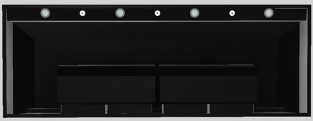 Vent-A-Hood® Designer Series 66" Black Wall Mounted Range Hood-1