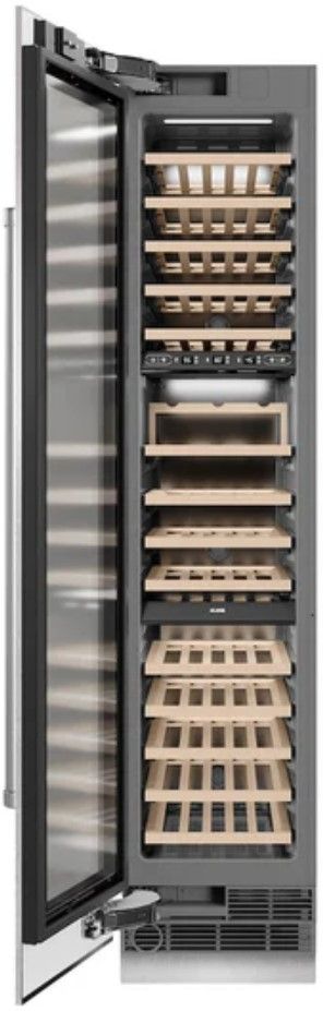 ZLINE 18" 9 Cu. Ft. Satin Stainless Steel Triple Zone Column Wine Cooler-1