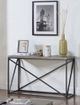 Coaster® Birdie Grey Rectangular Sofa Table with Black Metal Base -1