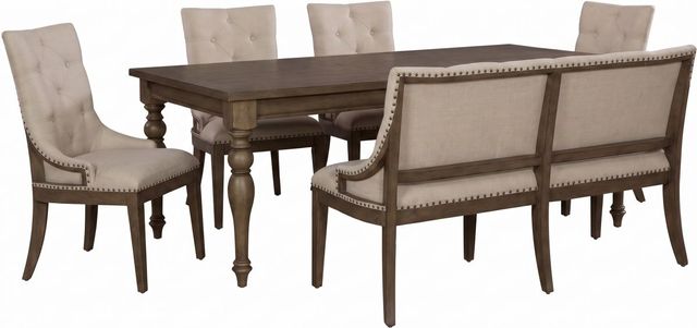 Liberty Furniture Americana Farmhouse 6-Piece Beige/Dusty Taupe Dining Set-0