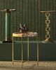 Currey & Company Freya Brown Purple Breccia Accent Table with Brass Base-5