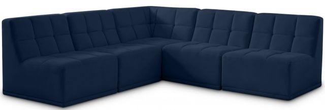 Meridian Furniture Relax 5-Piece Navy Modular Sectional Set-0