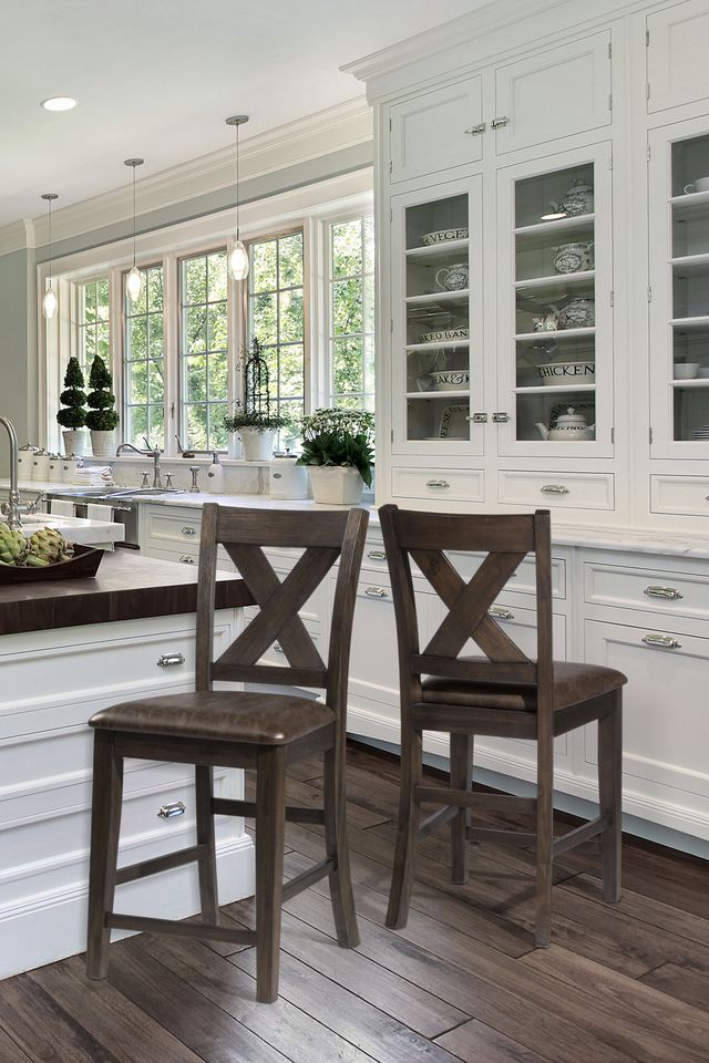 HH2 Home Spencer 2-Piece Dark Espresso Counter Stools-1