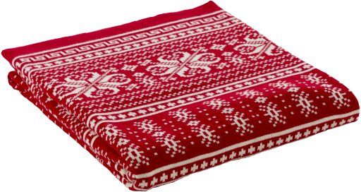 Surya Rudolf Bright Red 50"x60" Throw Blanket-2