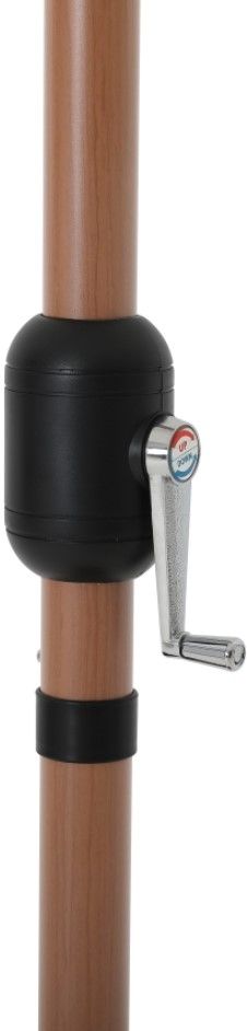 Meridian Furniture Fiji Black Aluminum Outdoor Patio Umbrella and Round Base-4