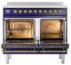 Ilve® Nostalgie II Noblesse 40'' Midnight Blue Pro Style Induction Range with Copper Trim-1