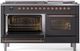 Ilve® Nostalgie II Series 60" Graphite Matte Pro Style Dual Fuel Range-2