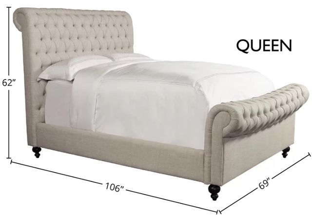 Parker House® Jackie Crepe Queen Upholstered Sleigh Bed-2