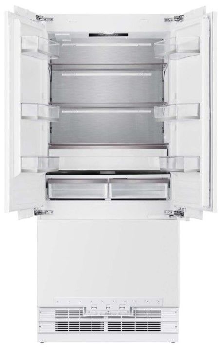 Kucht Professional 36" 19.4 Cu. Ft. Panel Ready Built In Counter Depth French Door Refrigerator-1