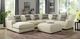 Furniture of America® Kaylee Beige Ottoman-1