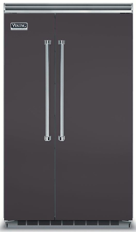 Viking® 5 Series 29.05 Cu. Ft. Graphite Gray Built In Side By Side Refrigerator-0