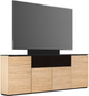 Salamander Designs® Chameleon Denver Natural Oak Low Profile 345M With TV Mount Speaker Integrated Cabinet-0