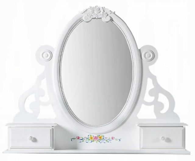 ACME Furniture Flora White Mirror with Jewelry-0