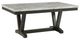 Elements International Everdeen White Dining Table with Charcoal Base-0