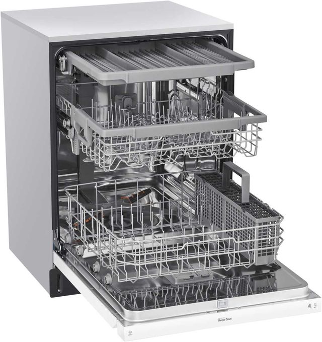 LG 24" White Front Control Built-In Dishwasher with Quadwash™-1