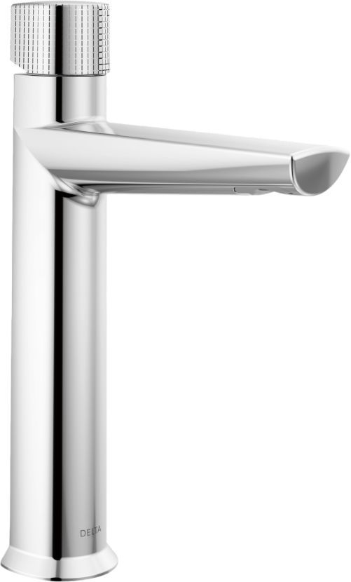 Delta Galeon® Lumicoat® Chrome Single Knob Handle Mid-Height Bathroom Faucet-0
