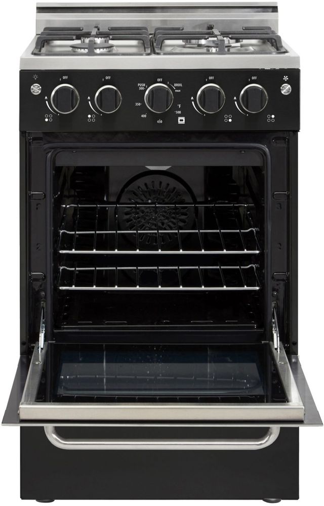 Unique® Appliances Prestige 20" Black Freestanding Gas Range-1
