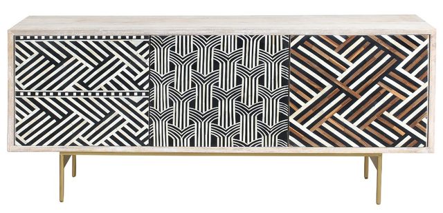 Parker House® Crossings White Wash Natural Console-1