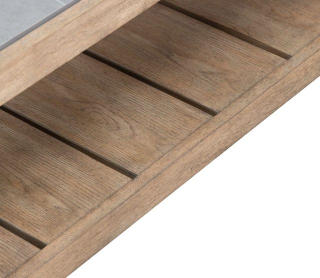 Liberty Furniture Millstone Gray Cocktail Table with Nutmeg Base-4