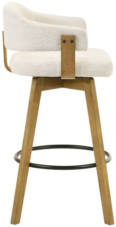 Armen Living Callah 3-Piece Amber Glow/White Barstool Set-4