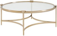 Lillian August Chelsea Satin Brass Cocktail Table