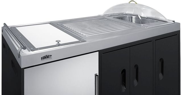 Summit® 60" Black & Stainless Steel Outdoor Portable Kitchenette-3
