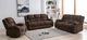 Causeuse inclinable électrique avec console centrale Presley de Mazin Furniture - Brun-4