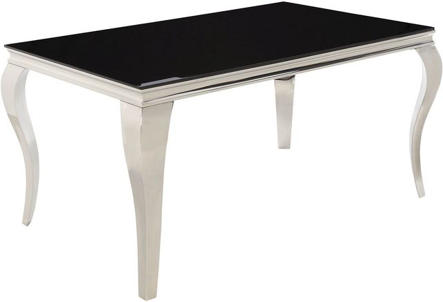 Coaster® Carone 61" Glass Top Dining Table-0