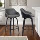 Armen Living Alec Black Brushed/Gray Bar Stool-1