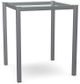 Amisco Customizable Carbon 36" Clear Glass Square Bar Table-0