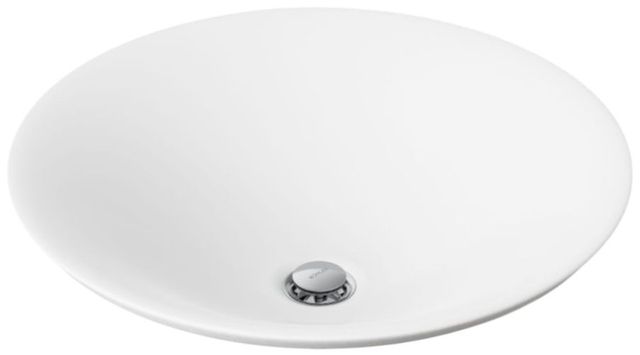 Kohler Carillon® White 17.5" Round Drop-In Bathroom Sink, No Overflow-0
