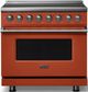 Viking® 5 Series 36" Spiced Cider Pro Style Induction Range with Polished Chrome Trim-0