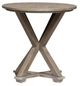 Liberty Furniture Parkland Falls Weathered Taupe Round End Table-0