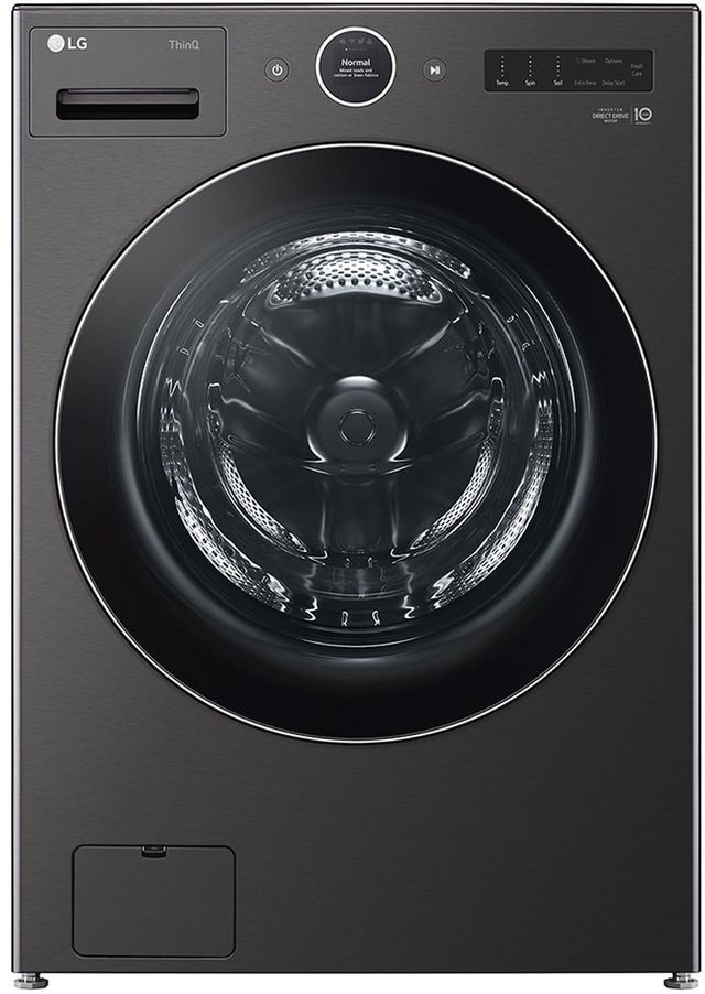 LG Black Steel Front Load Washer & Gas Dryer Laundry Pair-1